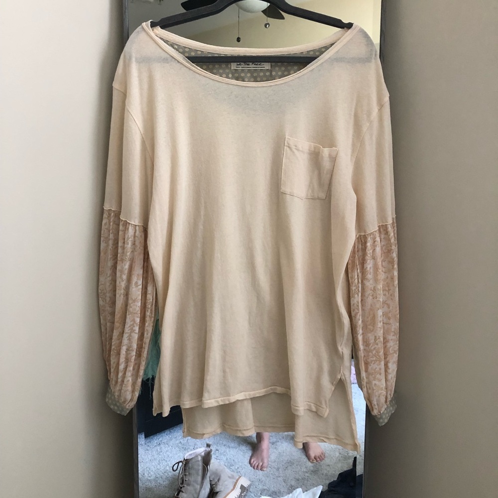 Free People Floral Long-Sleeve Size S